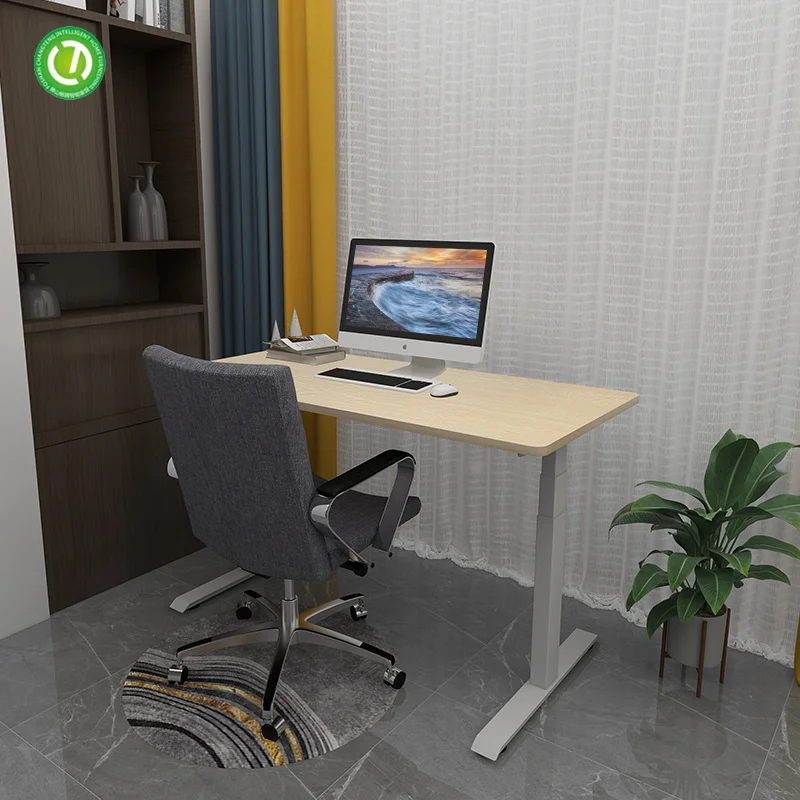 Latest height adjustable computer desk dual motor professional smart electric standing desk (1600327384240)