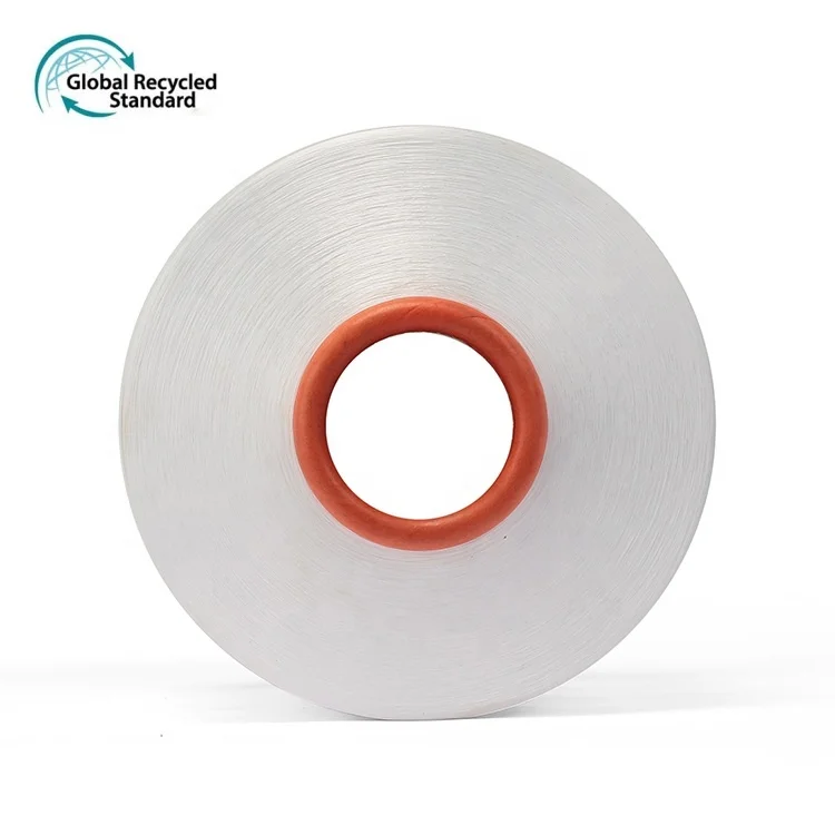 Recycled Nylon with Polyester  composite  Yarn melange yarn  for seamless weaving