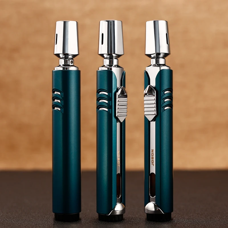 Adjustable Jet Flame Pen Lighter Triple Jet Flame Butane Lighter With Visible Gas Window