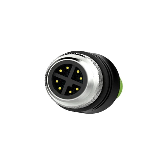 
90 degree right angle M12 8 pins X code ethernet/IP circular connector with CAT6 cable 