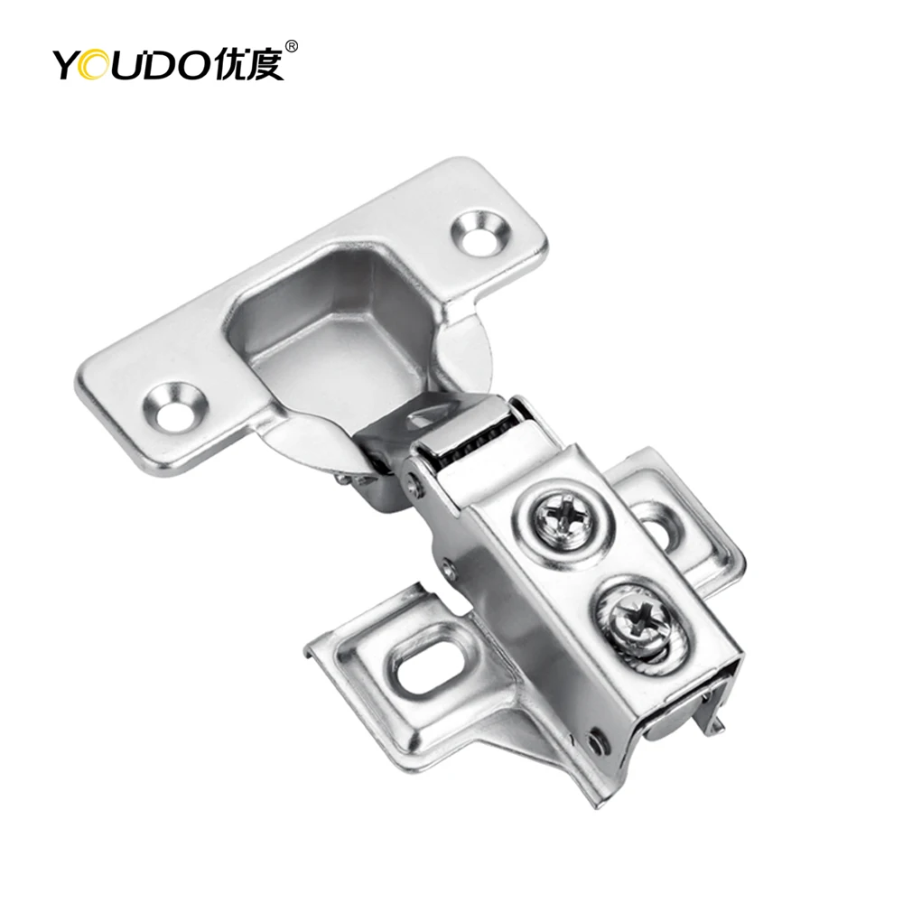 YOUDO Factory Wholesale One Way 35mm Stainless Steels Short Arm Hinges Furniture Hardware Kitchen Cabinet Hinge for Narrow Door