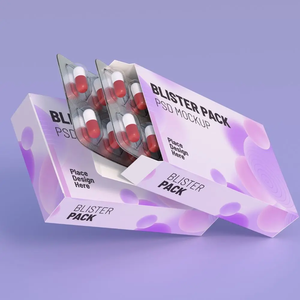 Customized Printing Logo Colored Medical Pill Paper Coated Packaging Box with Logo Printing