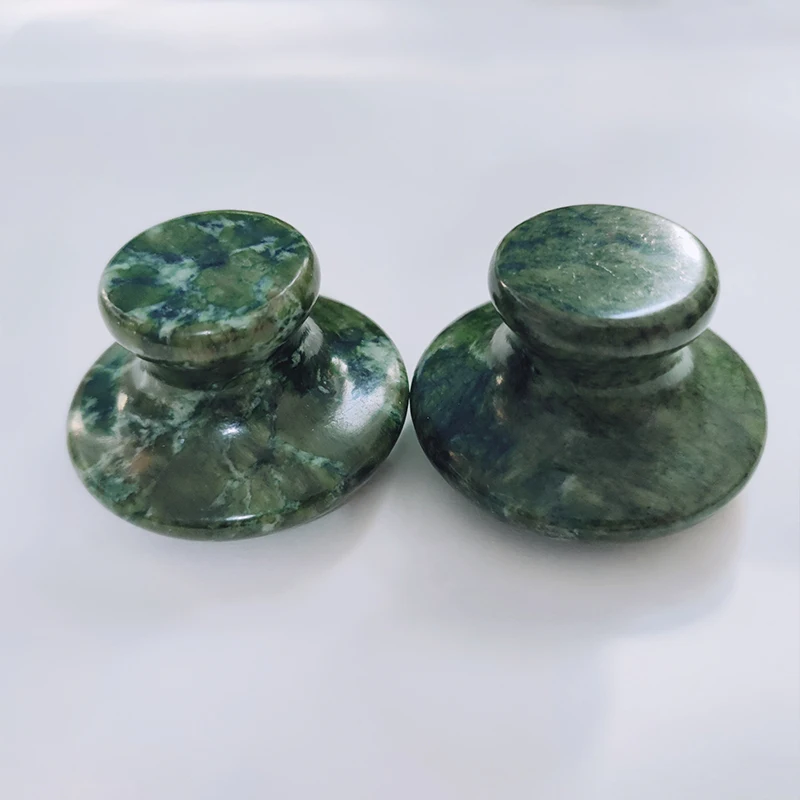 5.5cm&7cm Mushroom Shaped Gua Sha Massage Natural Xiu yan Jade Stone Therapy Skin Massage Stone for SPA Kneading Massage