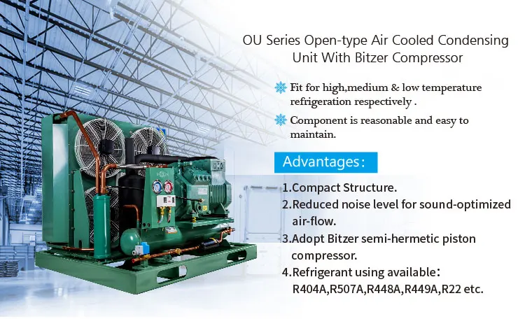 Высокое качество 30HP компрессорно-конденсаторный агрегат полугерметичный компрессор для холодильных камер