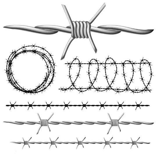 Barbed Wire Roll - Razor Barbed Wire Fence for Outdoor, Repellent and Crafts, 25 feet 18 Gauge 4 Point Barb Wire