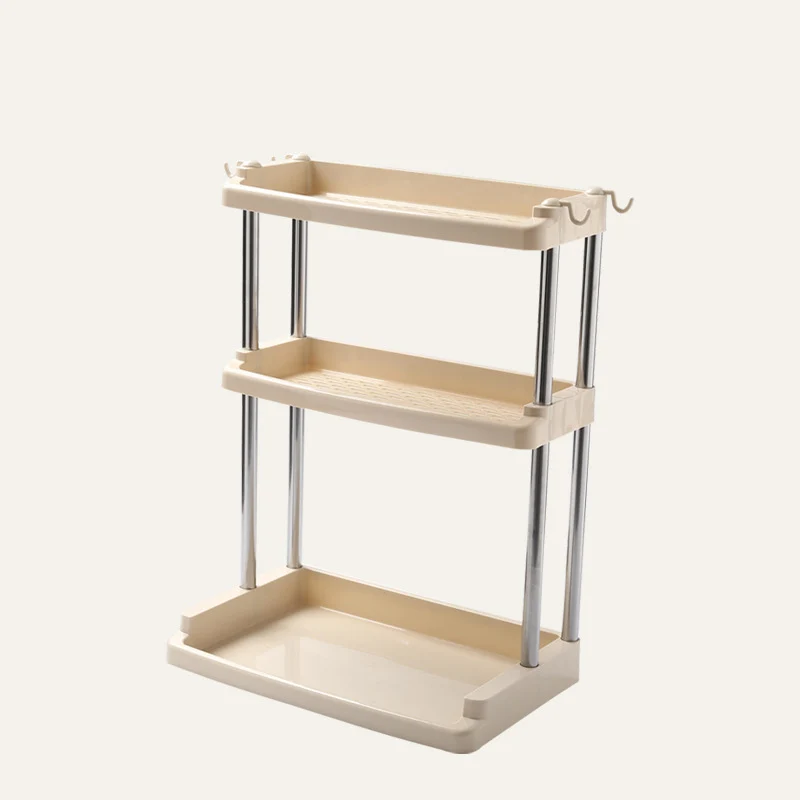 3 Layer Toilet Plastic Sundries Jar Storage Racks Seasoning Organizer Shelf Kitchen Spice Storage Holders