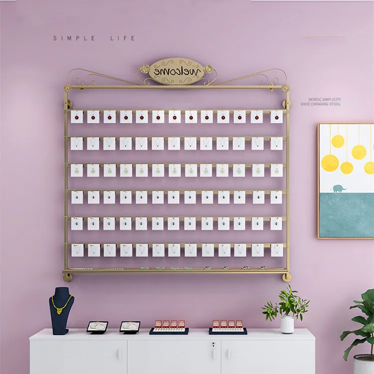 Factory Direct Custom New Design Commercial Jewelry Display Stands Wall-mounted Jewelry Storage Racks Metal Earing Display Racks