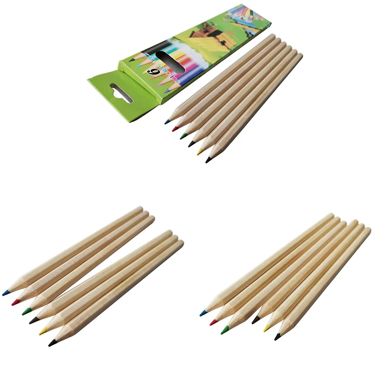 High Quality Environmental protection Natural Wooden 7 inch 6 Colors Pencil
