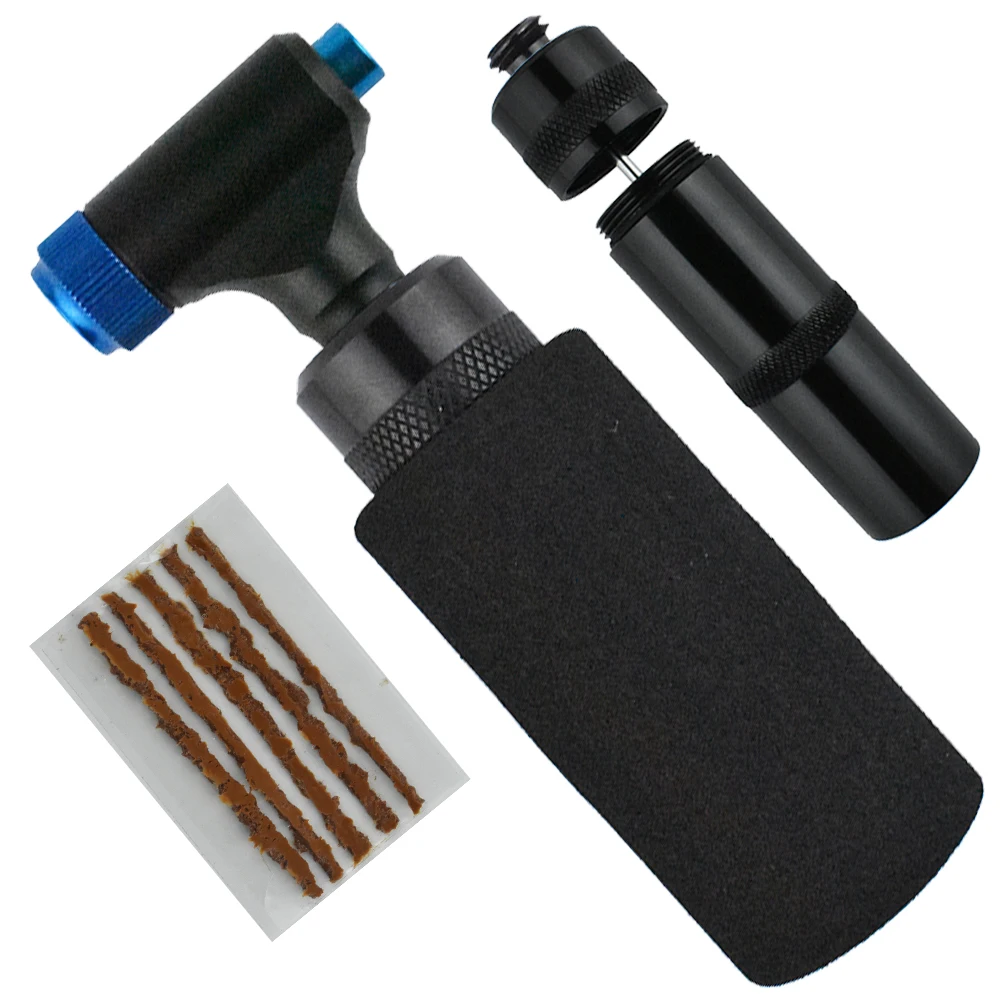 Bike Tools Tube Repair Kit and CO2 Pump Inflator for Mountain Bike Tubeless Tire