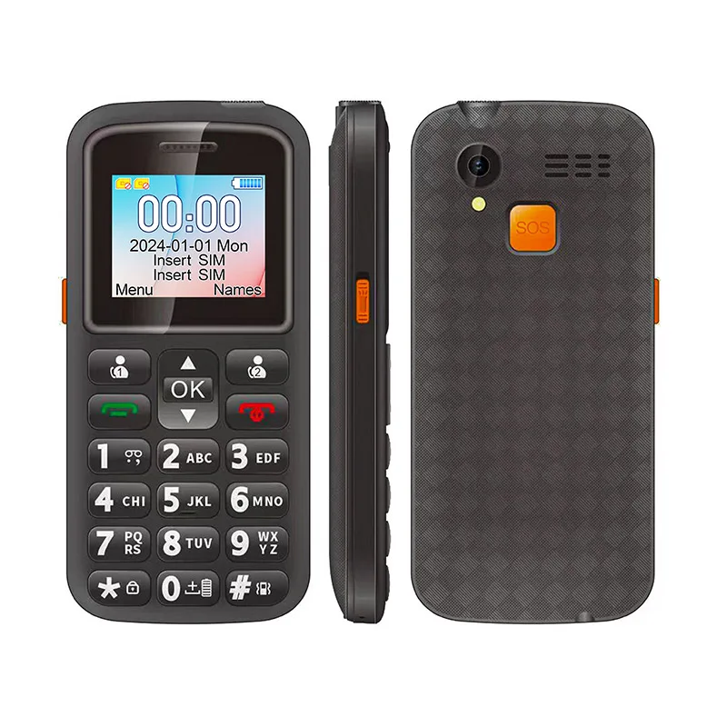 1.77 Inch  Mobile Phone with Dual SIM  Cheap Big Button Keypad Phone  Wholesale price Feature phone