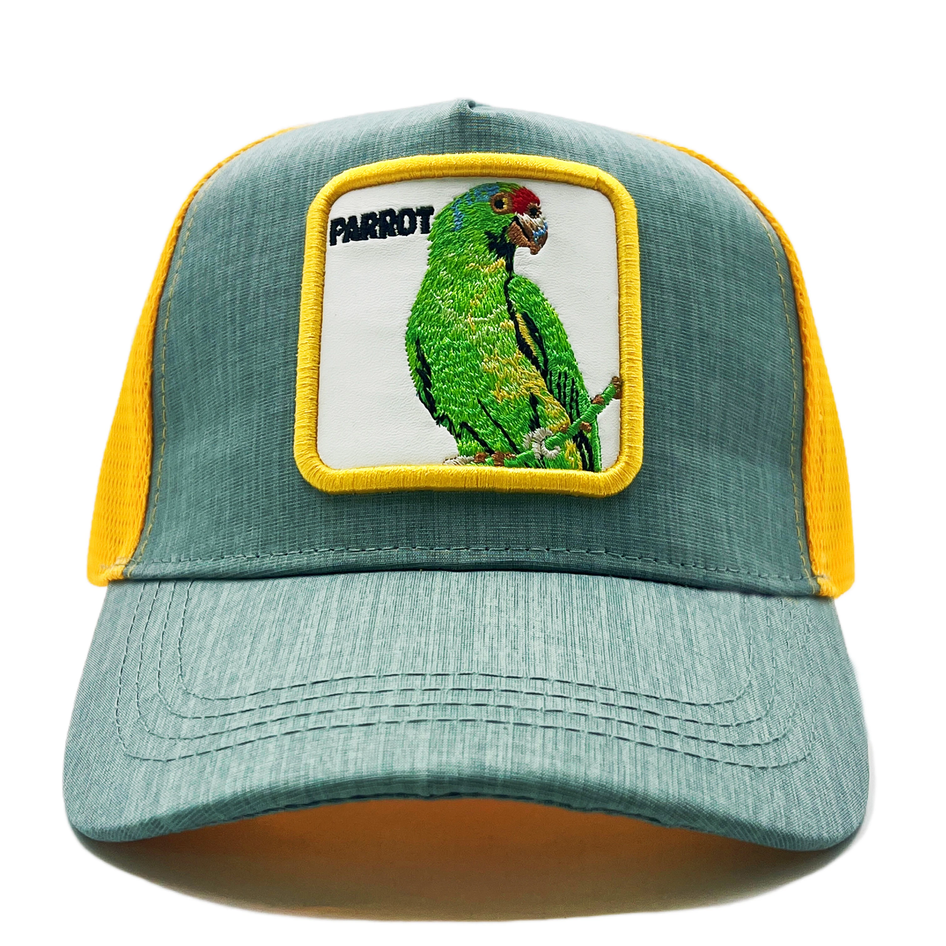 2024 custom embroidered patch decal truck driver hat animal mesh hat 5-panel cotton baseball cap