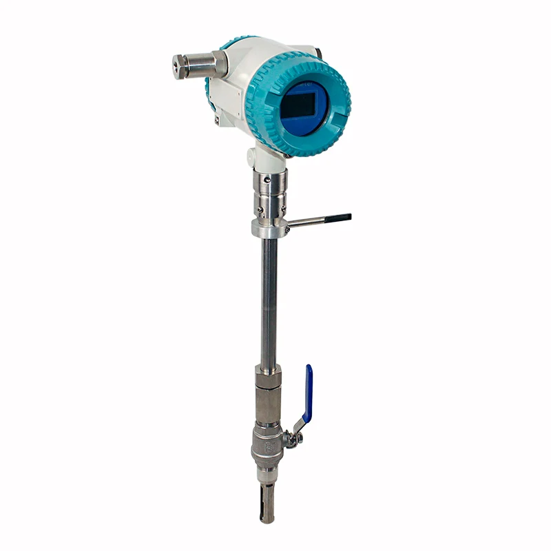 biogas flow meter price Industrial stainless steel insertion type 4-20mA thermal gas mass flowmeter flow meter