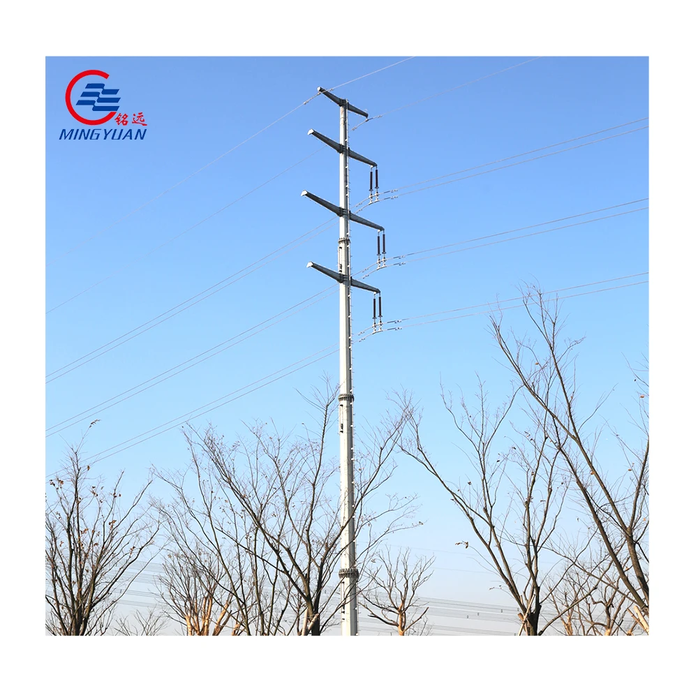 Электрический стальной полюс с горячим цинкованием 33KV 132K