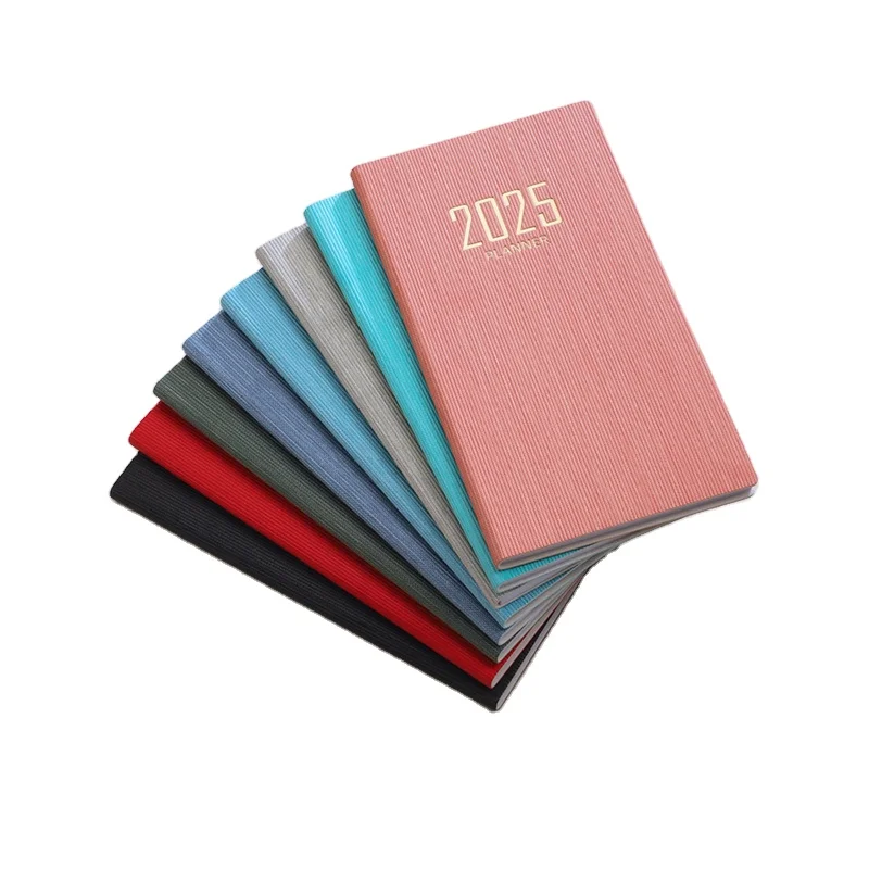 2024 Calendar Daily Agenda Customized Logo Bound Simple Portable A6 Size Pocket Planner Mini Notebook For Business Work