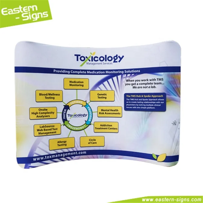 Custom folding aluminum fabric curved shape event trade show photo booth photography backdrop