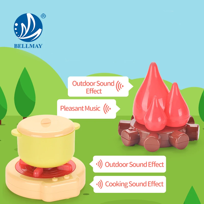Bemay Toy  Educational Pretend Toy Outdoor Bonfire, Dinner Play House Family Series Toy for Kids