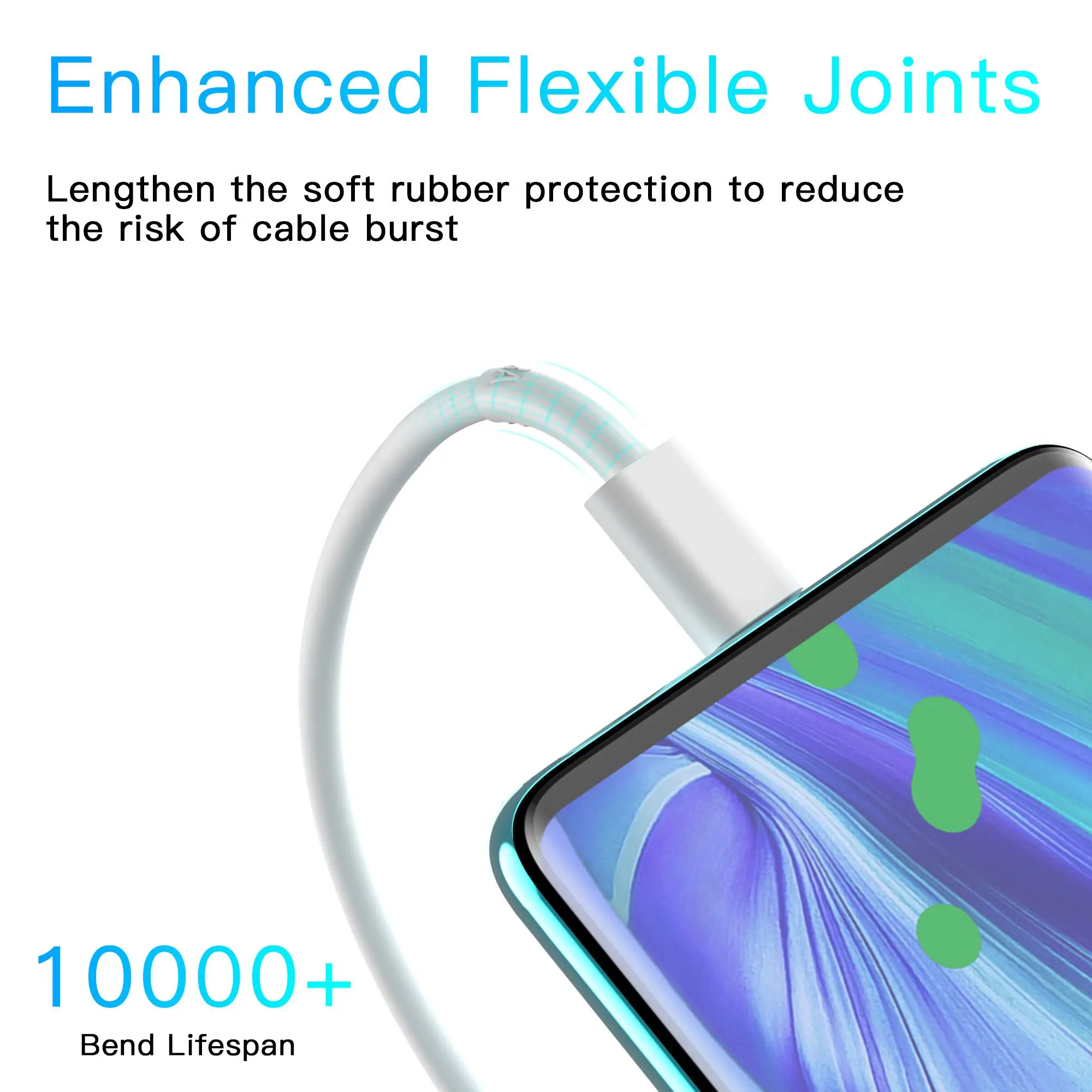 Customized 3ft/6ft Quick Charge USB Phone Charger Cable Data Cord Android Phone Charger Cable USB-A to Type-C for Huawei