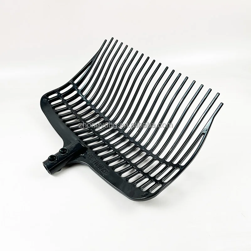 Durable plastic pitch fork with head for horse stable manure hay bedding cleaning