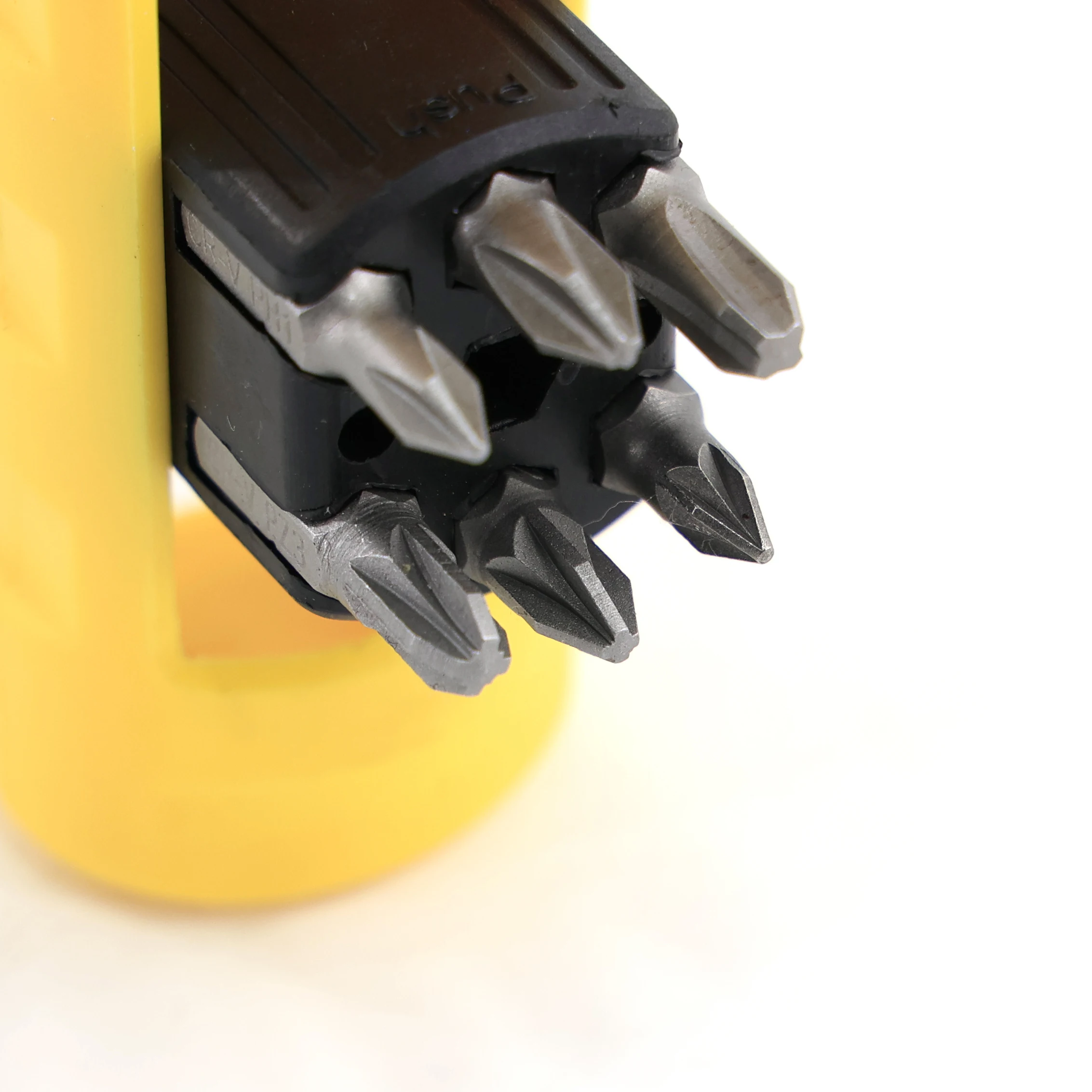 Portable 12 in 1 bits set CRV screw driver 25mm T10 T15 T20 bits kit yellow screwdriver set