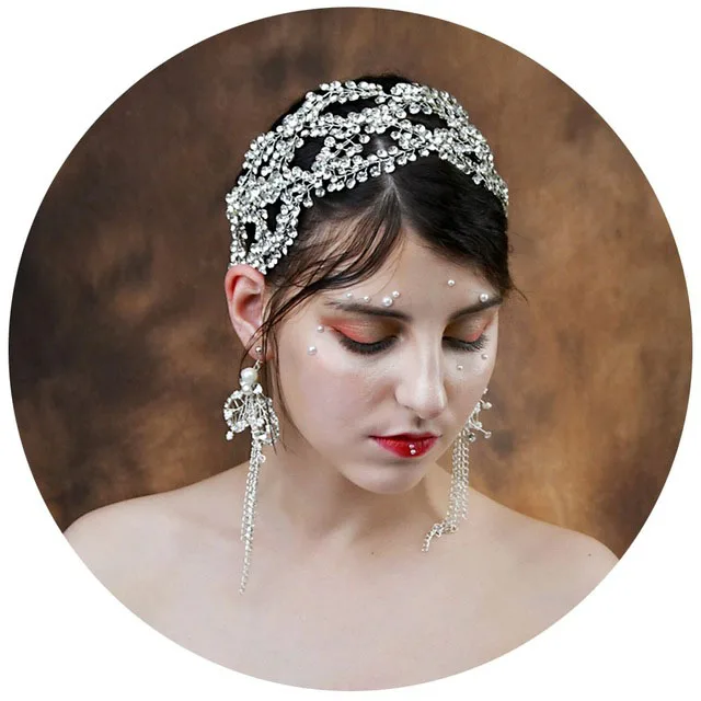  Amazon Hot Sale Vintage Rhinestone Bride Wedding Luxury Bridal Hair Accessories