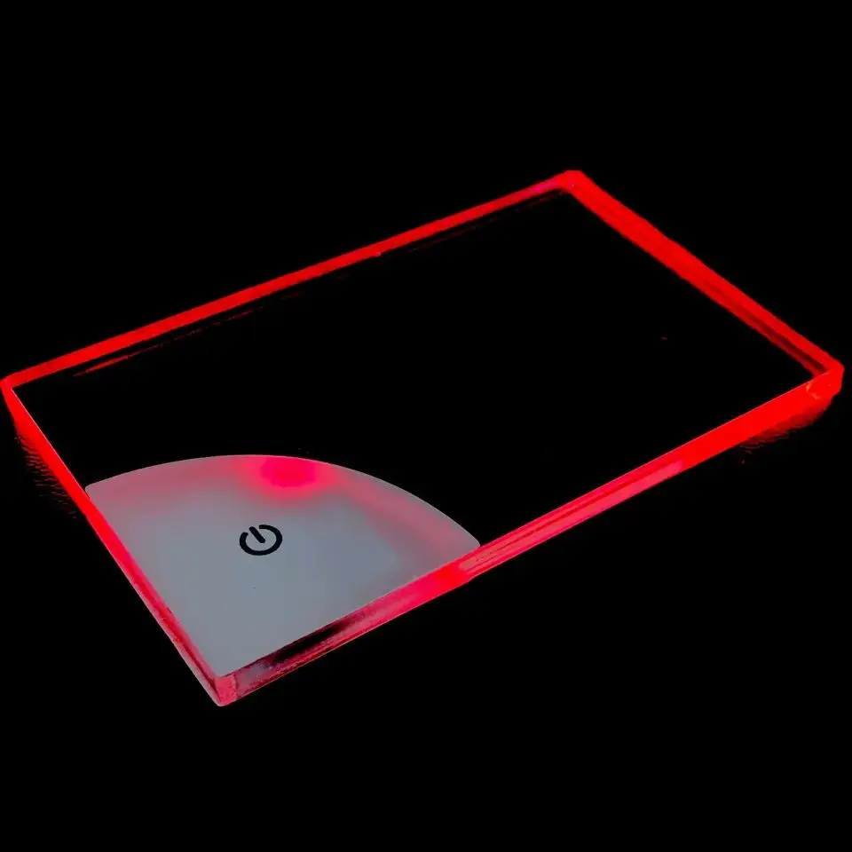 2023 Fashion Trend NEW Luxury Business Card Custom Print LOGO Acrylic LED Name Cards Personalized Laser Engrave Unique Light Up