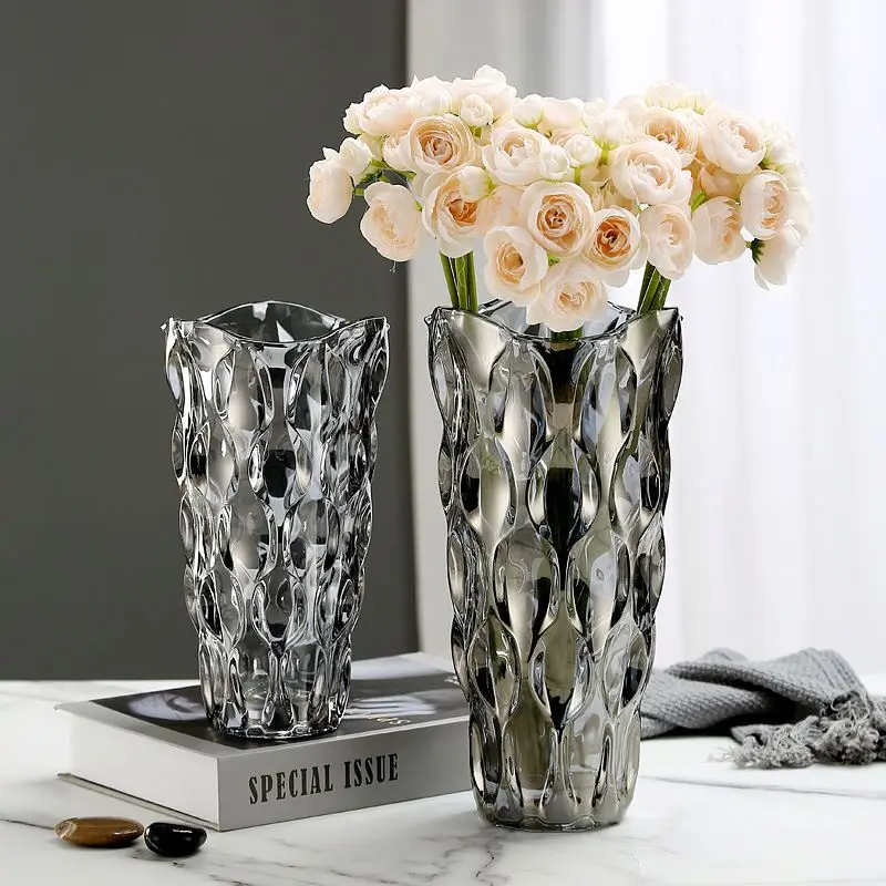 Wholesale Crystal Glass Color Vases Home Dining Room Office Wedding Party Handmade Decorative Vases Household Supplies