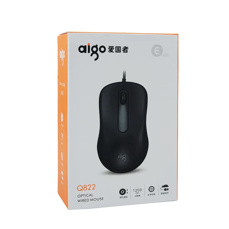 Aigo Q822 The latest design wired gaming mouse ultra-light ergonomic wired mouse manufacturer