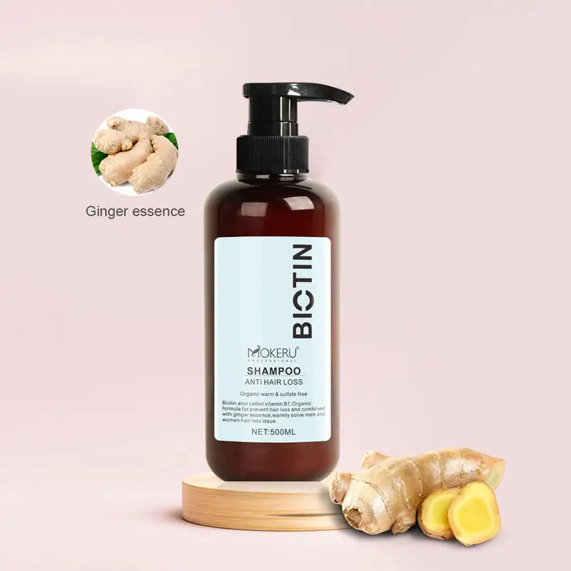Wholesale MOKERU Biotin Collagen Korean Shampoo Prevents Hair Loss 100% Sulfate Free Custom Shampoo