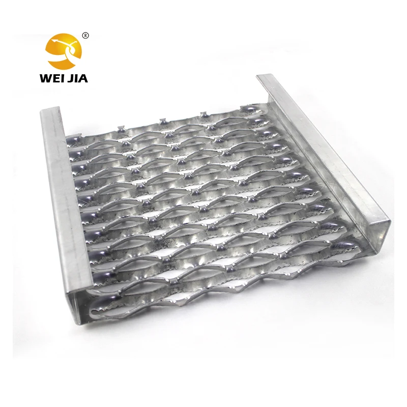 OEM Factory Perforated Metal sheet grip safety steel grating open steel plank for platform walkway or stair treads