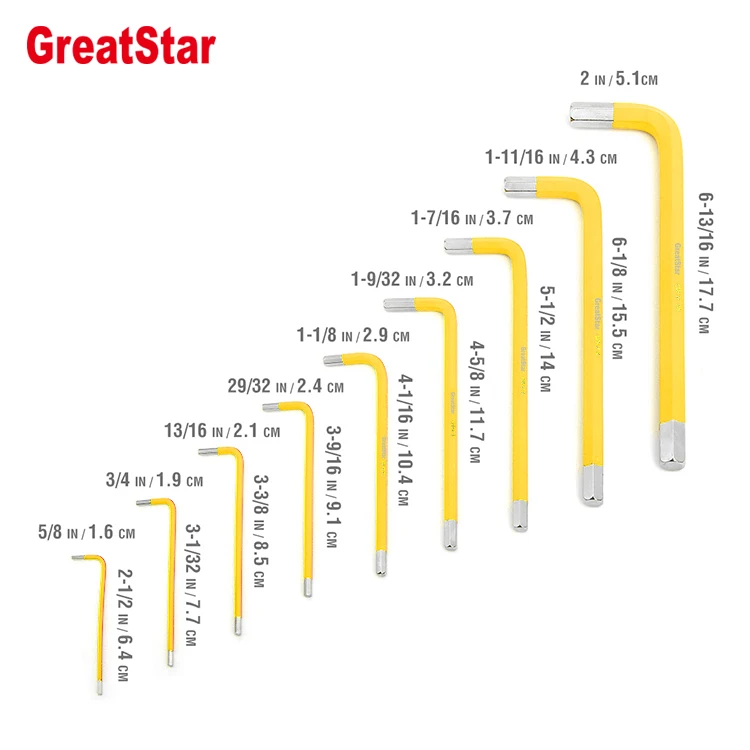 OEM or ODM High Quality 18PC Wrench Sets Long Arm Hex Key Set Hex Key