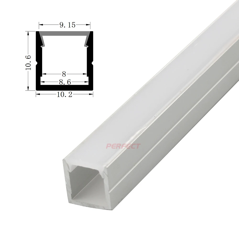 1010 10 мм встраиваемый U-образный поверхностный алюминиевый канал для светодиодной ленты 1 м светодиодный профиль стены