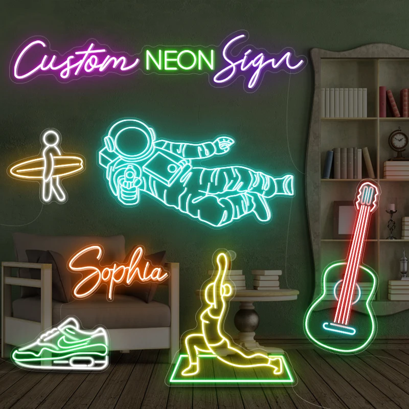 Dropshipping No Moq Neon Lights Sign Happy Birthday Neon Sign Custom For Event Party Wedding Decoration