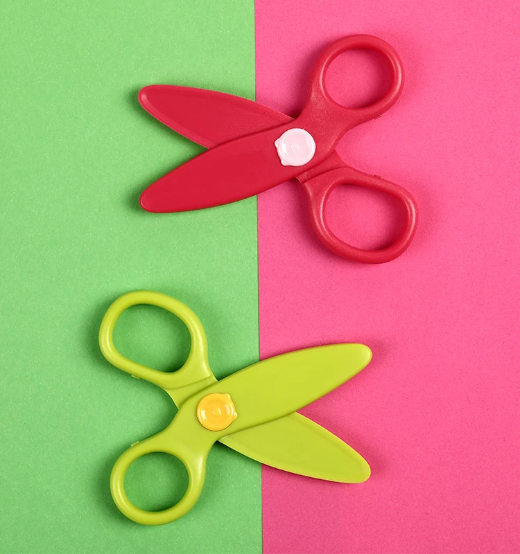 Craft Tool Set Plastic School Children Safety Scissors  for kids student scissors plastic handle scissors