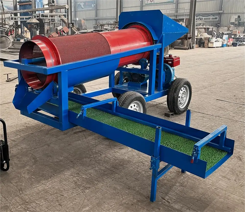 Gold mining trommel 10-20 tons per hour portable river alluvial gold 5 tons small scale gold processing plant