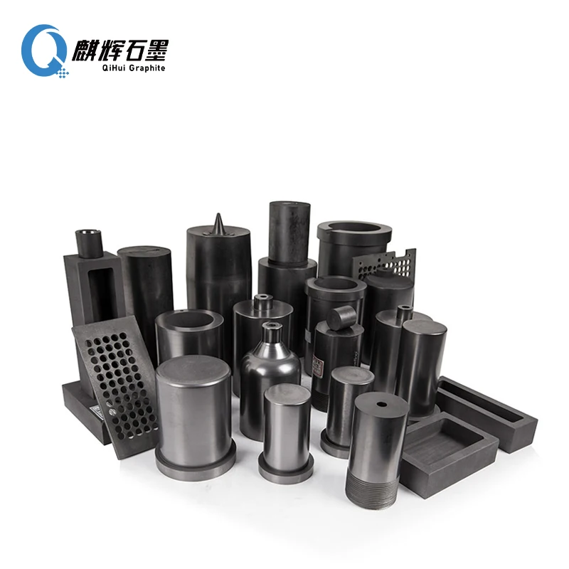 Qihui Brand Graphite E Melting Crucible With Neck For Electrical Melting Furnace
