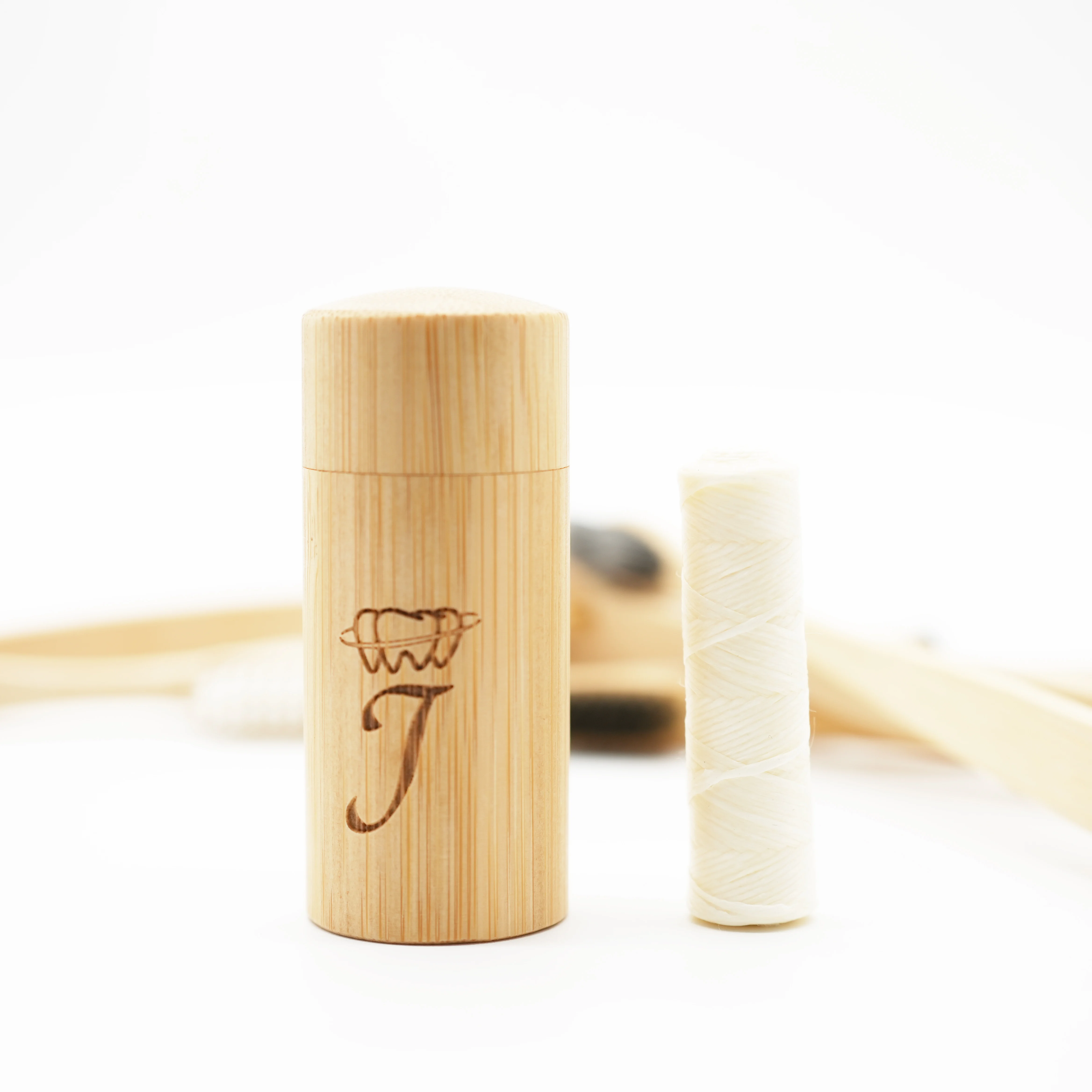 100% Biodegradable Plastic Free Pla Corn Dental Floss In Refillable Glass Bottle