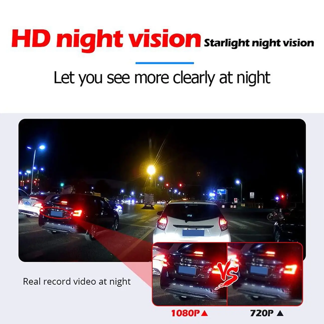 Car Dash Cam Backup Rearview Mirror Camera HD 1080P Smart Rearview Mirror Camera for Cars, Trucks, SUV, Dual Cameras