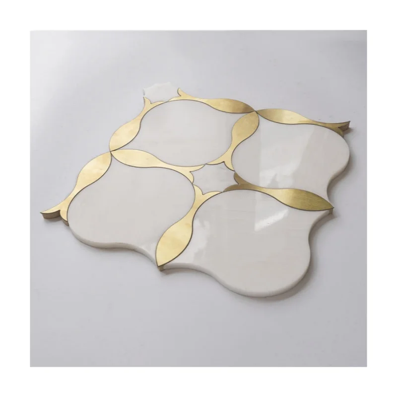 Natural Marble Mosaic Mixed Metal Luxury Wall Decoration Mosaic