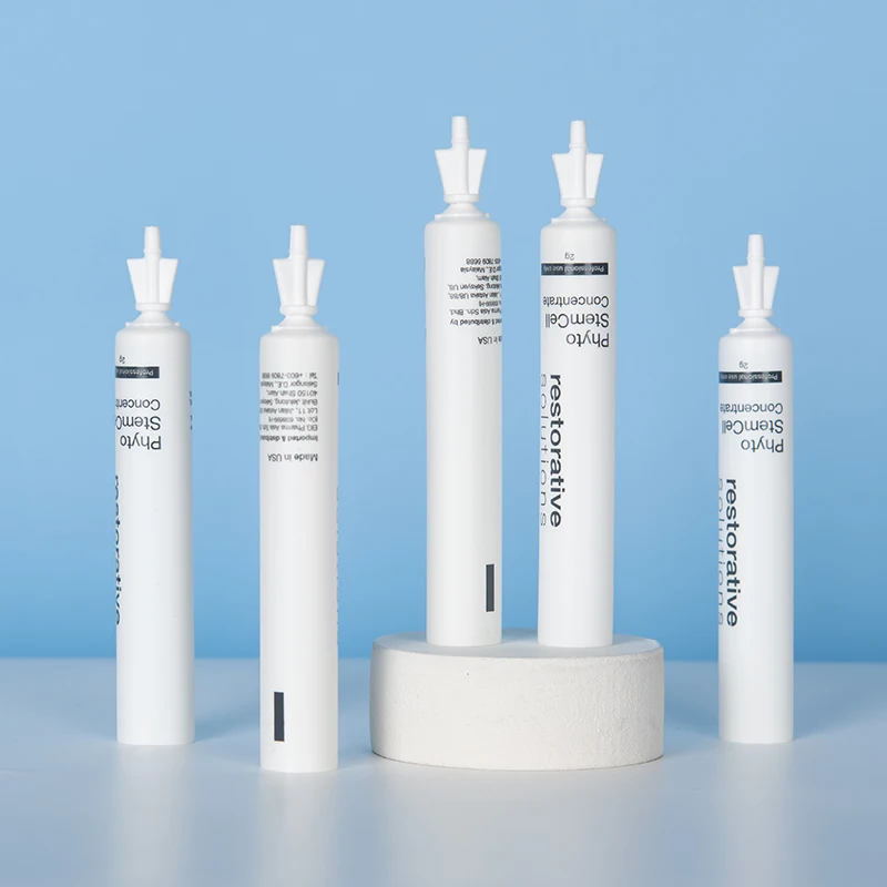 Custom 15ml-5ml skin whitening cream tube PE material skin care usage collapsible plastic tube with twist off