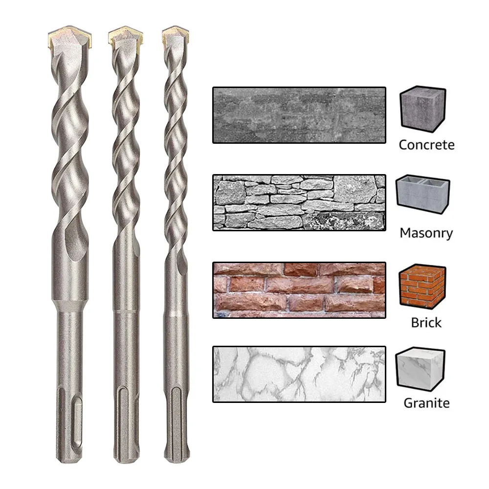 Sds Plus Hammer Bit Electric Hammer Concrete Drill For Concrete Masonry Rock Shank Diamond Drill Bit