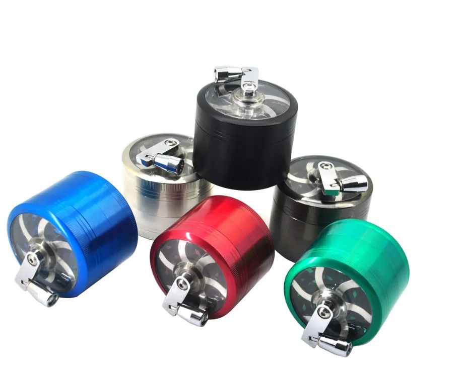 
Blue Green Silver Grinder, Fast Shipping Stock Tobacco 4 Layer Design Herbal Smoking Herb Grinder/ 