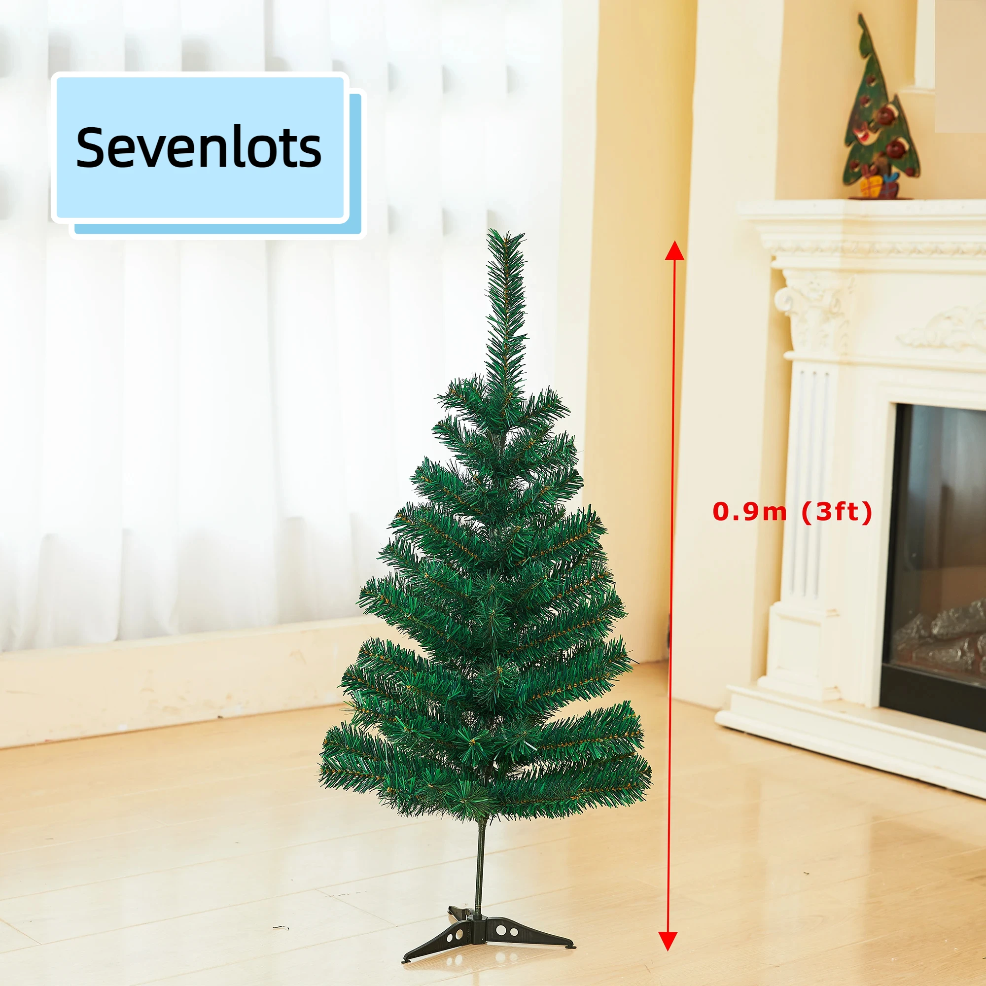 Green Christmas Tree 1.5ft 2ft 3ft 4ft 5ft 6ft 7ft 8ft 9.8ft Home Decorative Bare Tree Simulation Christmas Decoration_7