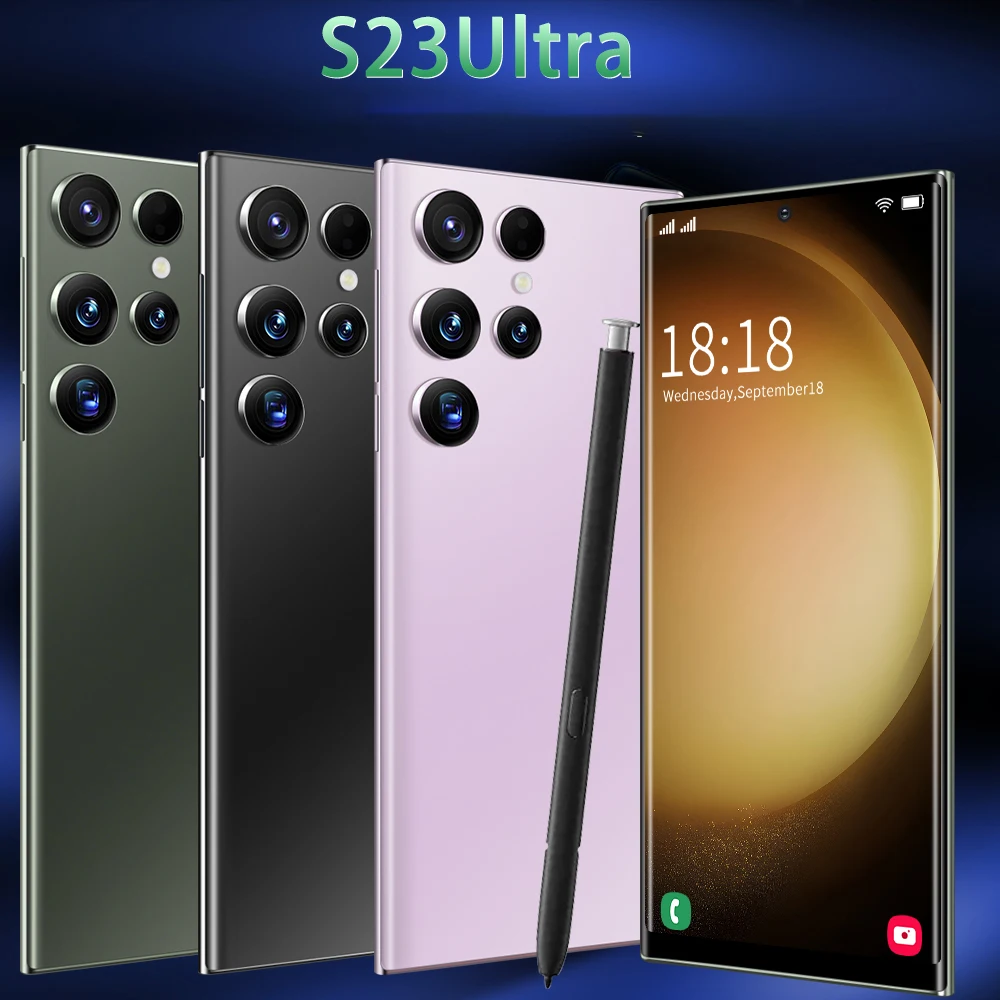 Новый стиль, дешевые S23 ультра оригинальные 8 ГБ + 256 ГБ 6,7 дюймов, дешевые мобильные телефоны высокого качества, смартфоны, игровые мобильные телефоны