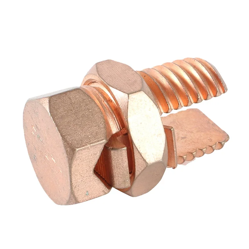 Split bolt wire connector clamp