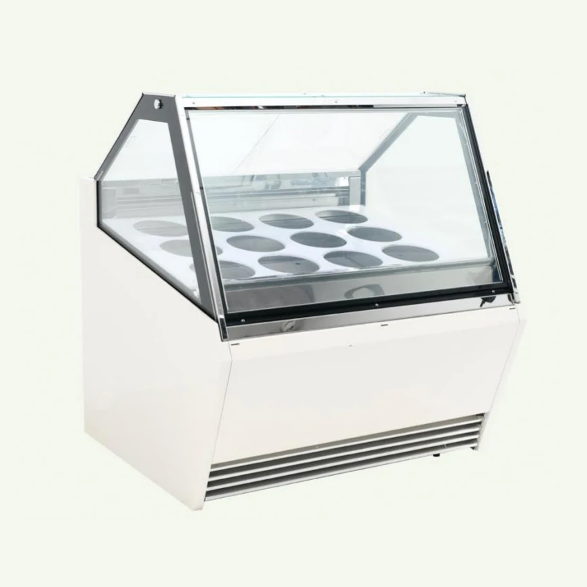 Italian Ice Cream Display Case/Freezer Refrigerator/Display case in Shop with Automatic Defrosting Freezer