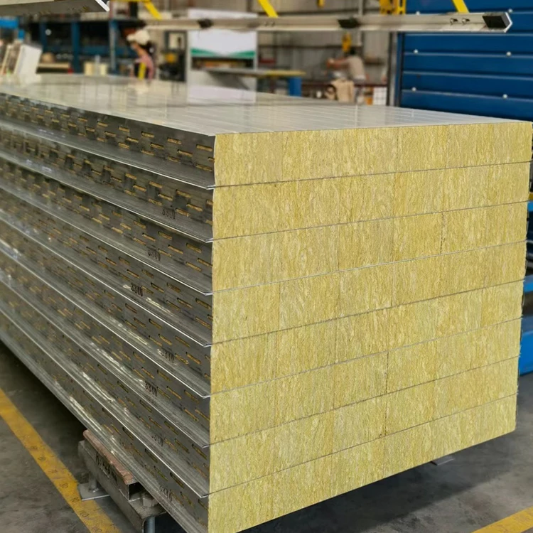 panels fro warehouse 5 cm Rock Wool Sandwich Panel roof sip panels