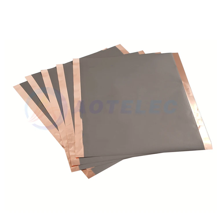 AOTELEC High Quality Copper Foil Coated with Graphite Battery Anode Electrode Sheets