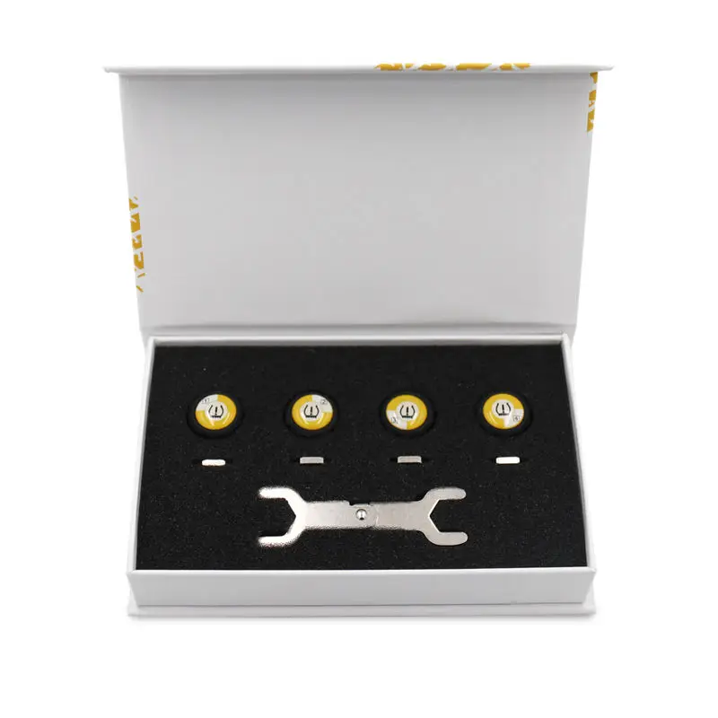 TPMS Car Smart TPMS Tire Pressure PSI BAR Temperature Alarm System For Android For IOS 4 External Sensors