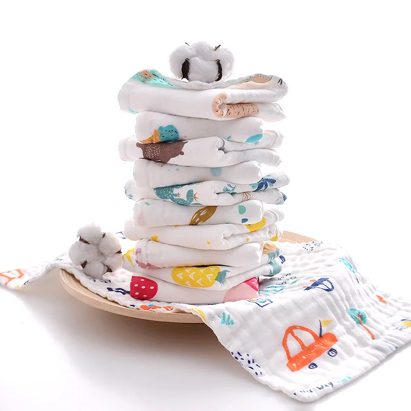 100%Cotton yarn cloth towel 50*25 baby saliva towel