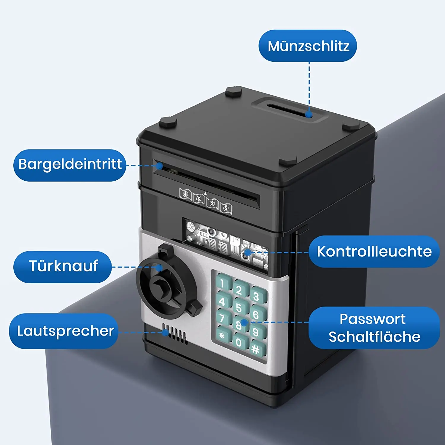 Kids Gift Saving Money ATM Machine Piggy Bank Cash And Coin Bank Money Box Classical Password Electronic Money Bank